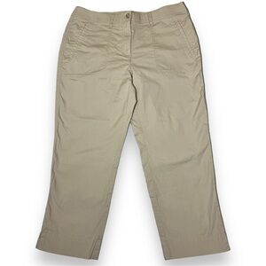 Chico’s Women’s Utility Pocket Crop Pants Khaki Size 0.5 (6)